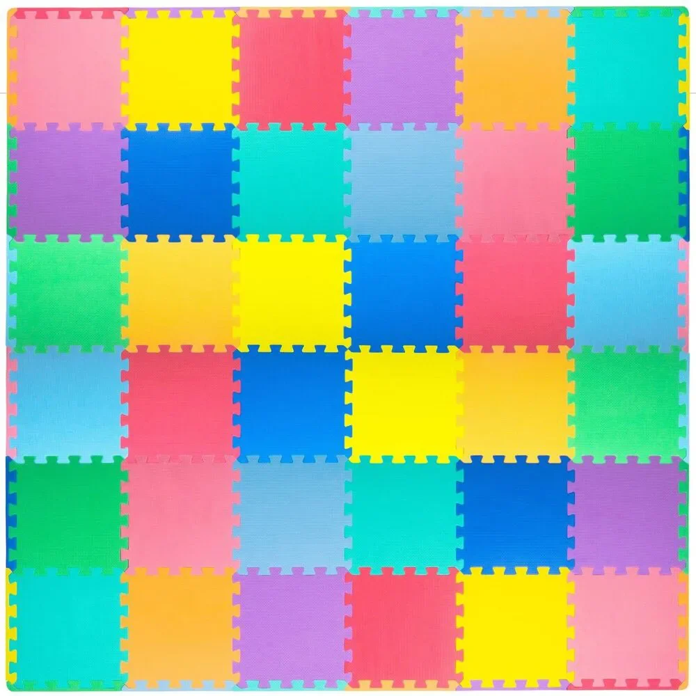 ProSource Baby Play Mat 36 Tiles Interlocking EVA Foam Kids Floor Multicolor